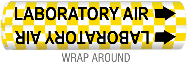 Laboratory Air Wrap Around Pipe Marker
