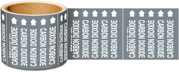 Carbon Dioxide Medical Gas Marker on a Roll