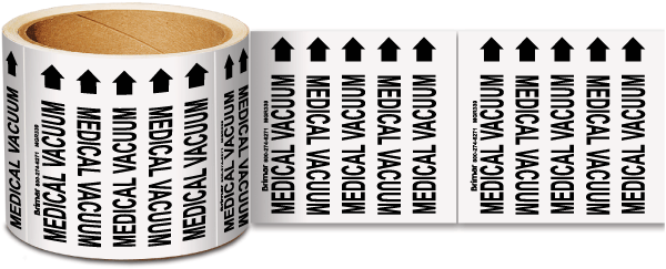 Medical Vacuum Gas Marker on a Roll
