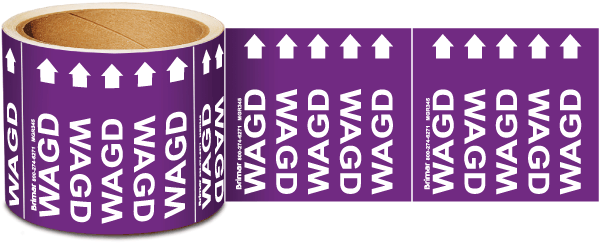 Wagd Medical Gas Marker on a Roll