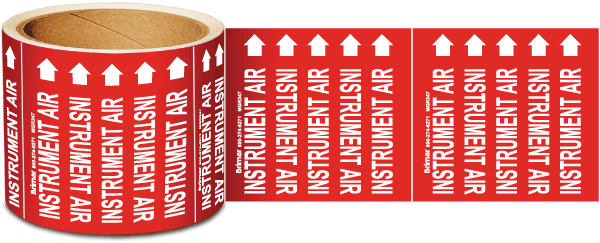 Instrument Air Medical Gas Marker on a Roll