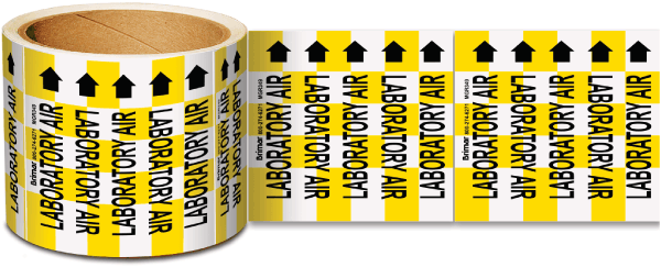 Laboratory Air Medical Gas Marker on a Roll