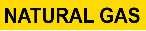 Natural Gas Pipe Label