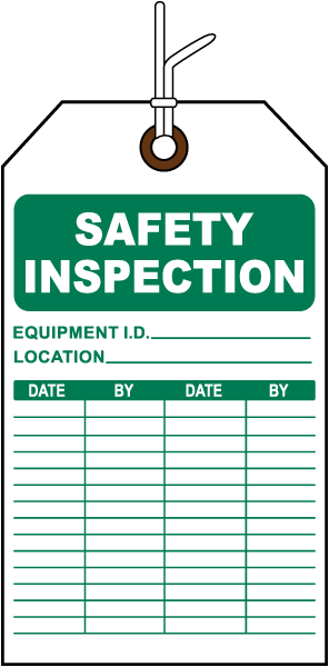 Safety Inspection Tag