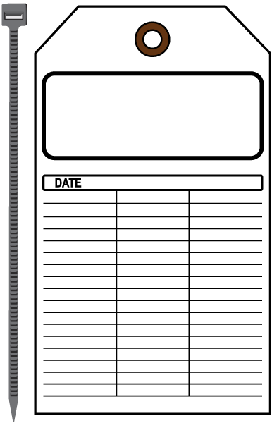 Blank White Inspection Tag