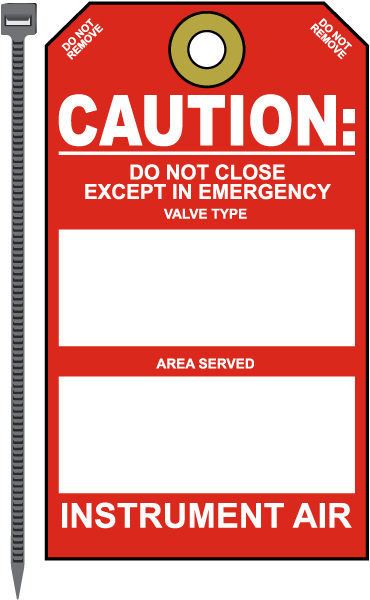 Instrumental Air Equipment Tag