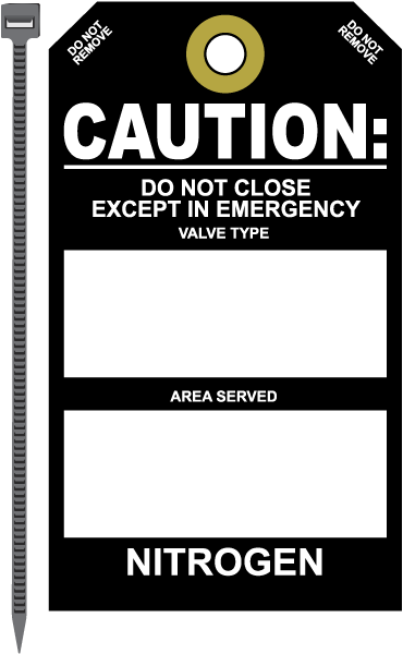 Nitrogen Equipment Tag