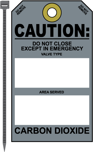 Carbonal Dioxide Equipment Tag