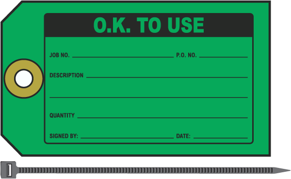 O.K. To Use Tag