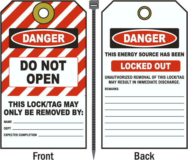 Danger Do Not Open Tag