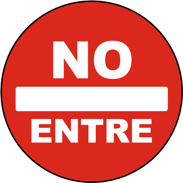 Spanish Do Not Enter Floor Sign