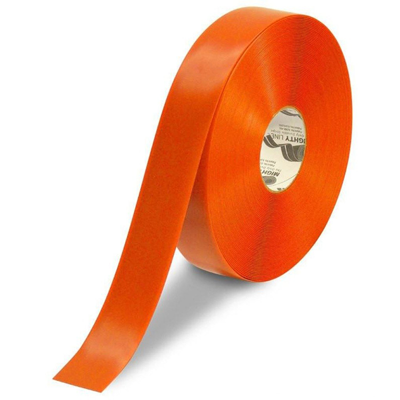 2" Orange Mighty Line Safety Floor Tape - 100 FT. Roll