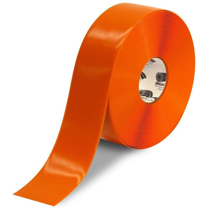 3" Orange Mighty Line Safety Floor Tape - 100 FT. Roll