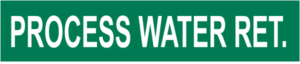 Process Water Ret. Pipe Label
