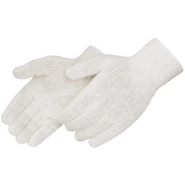 White String Knit Gloves 