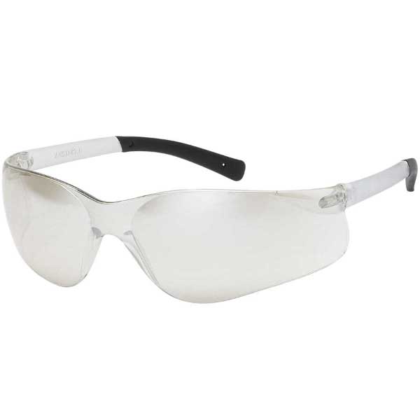 Frameless Safety Glasses, Clear Lens, Rubber Tip