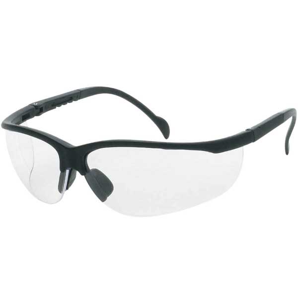 Semi-Frame Safety Glasses- Black Frames, Clear Lens