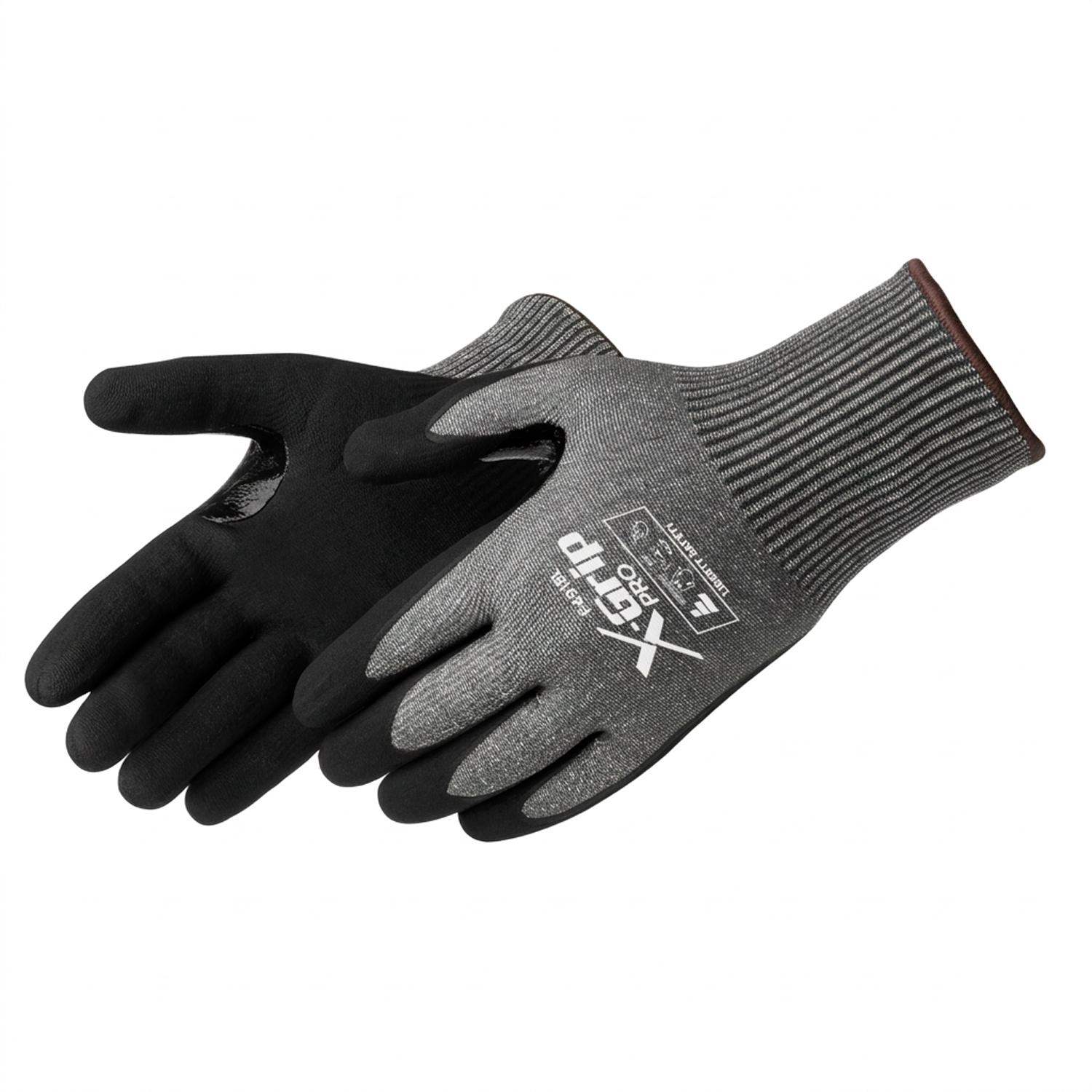 ANSI A9 Black Sandy Foam Nitrile Cut Resistant Gloves