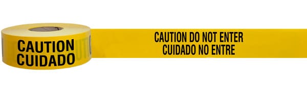 Bilingual Caution Do Not Enter Tape