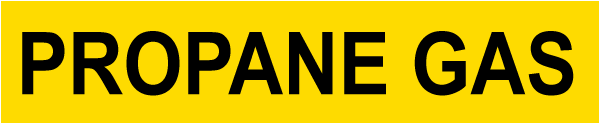 Propane Gas Pipe Label