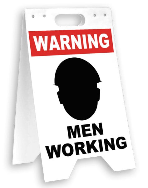 Warning Men Working Floor Sign