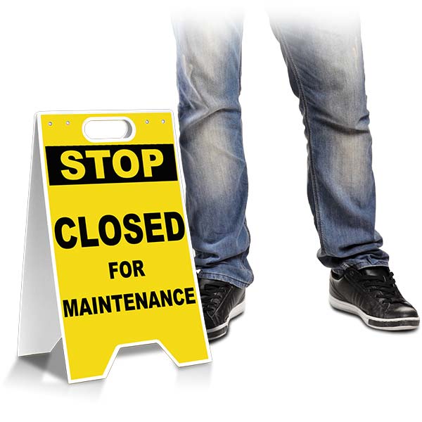 Stop Closed Floor Sign