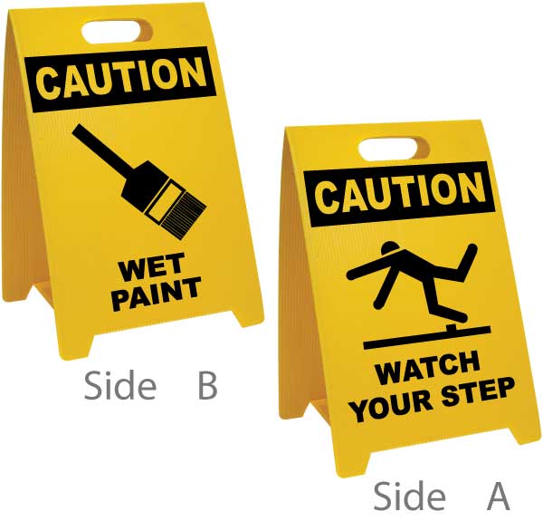 Wet Paint / Watch Your Step Floor Sign