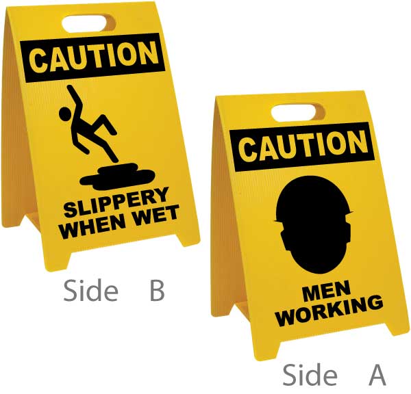 Slippery When Wet / Men Working Floor Sign