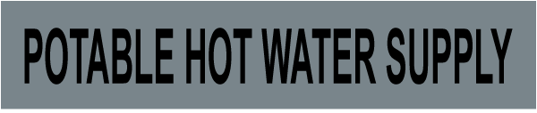 Potable Hot Water Supply Self-Adhesive Pipe Marker