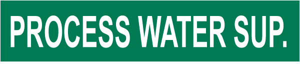 Process Water Sup. Pipe Label