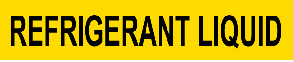 Refrigerant Liquid Pipe Label