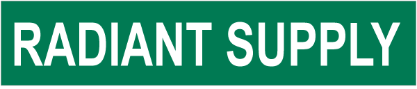 Radiant Supply Pipe Label