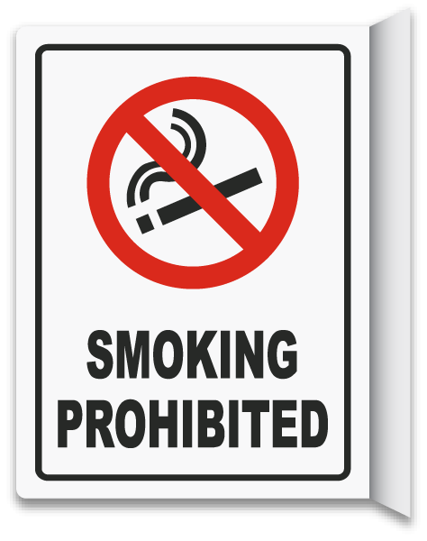 2-Way Smoking Prohibited Sign