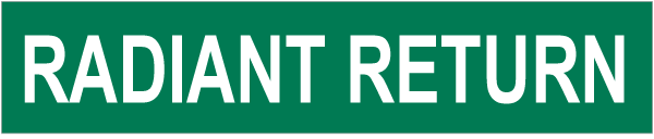 Radiant Return Pipe Label