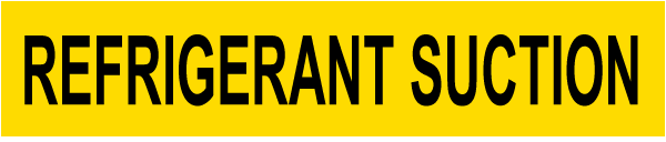 Refrigerant Suction Pipe Label