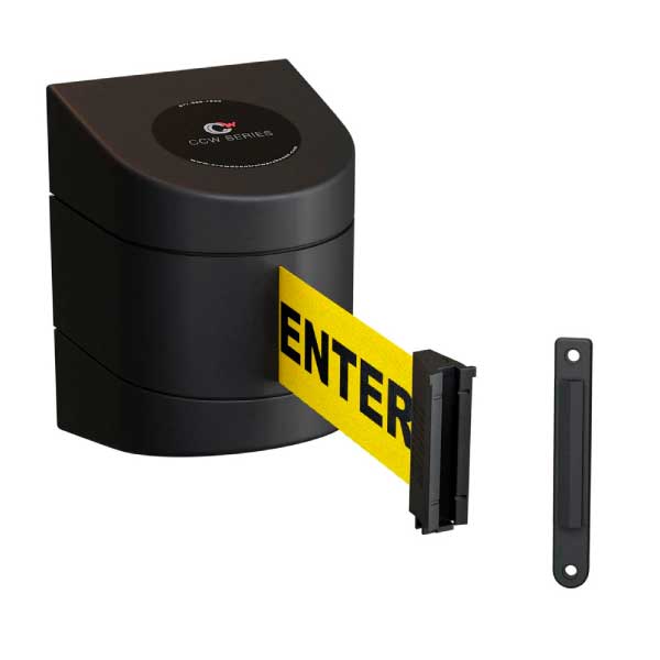 Retractable Belt Barrier with Black ABS Case and Caution Do Not Enter Belt