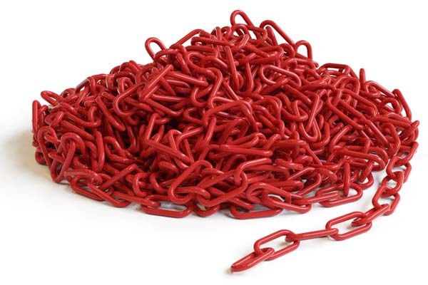 500 ft. Red Plastic Chain