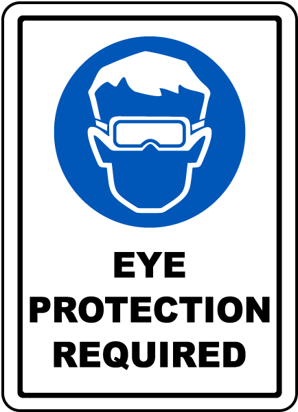 Eye Protection Required Floor Sign