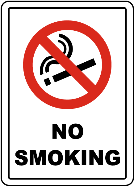 No Smoking Floor Sign