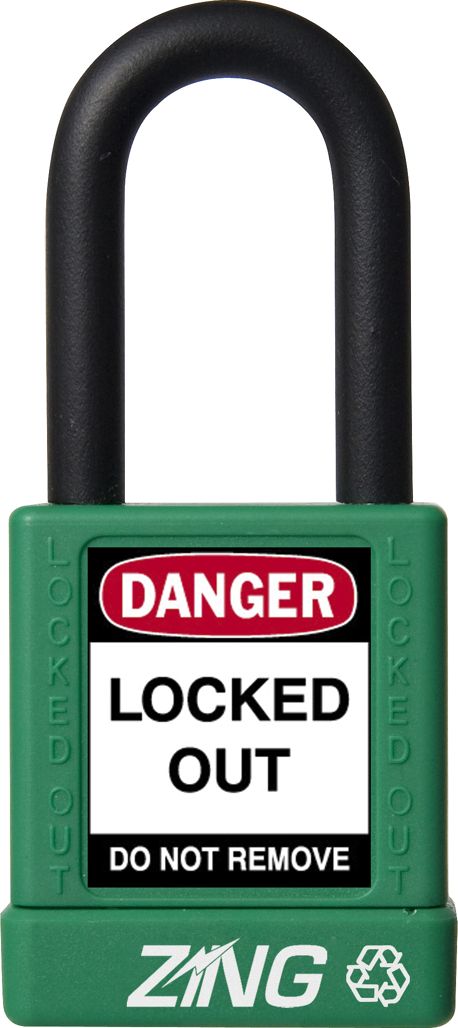 Lockout Padlock,1.5" Shackle, Green, Keyed Different