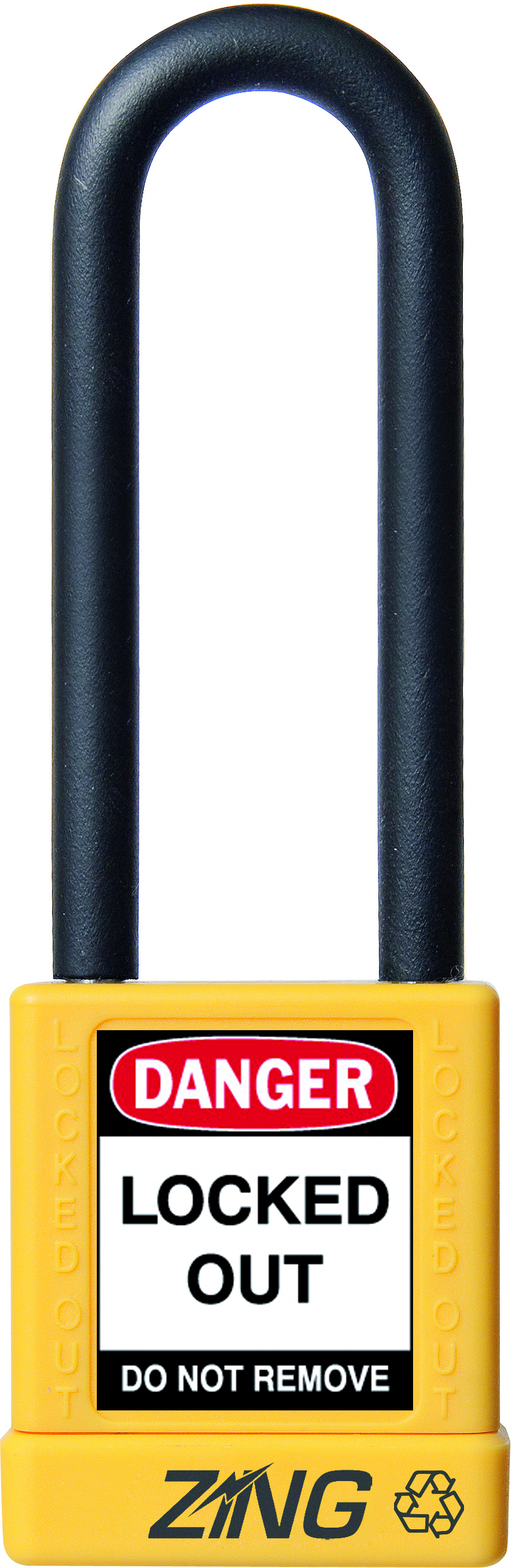 Lockout Padlock, 3" Shackle, Yellow, Keyed Different
