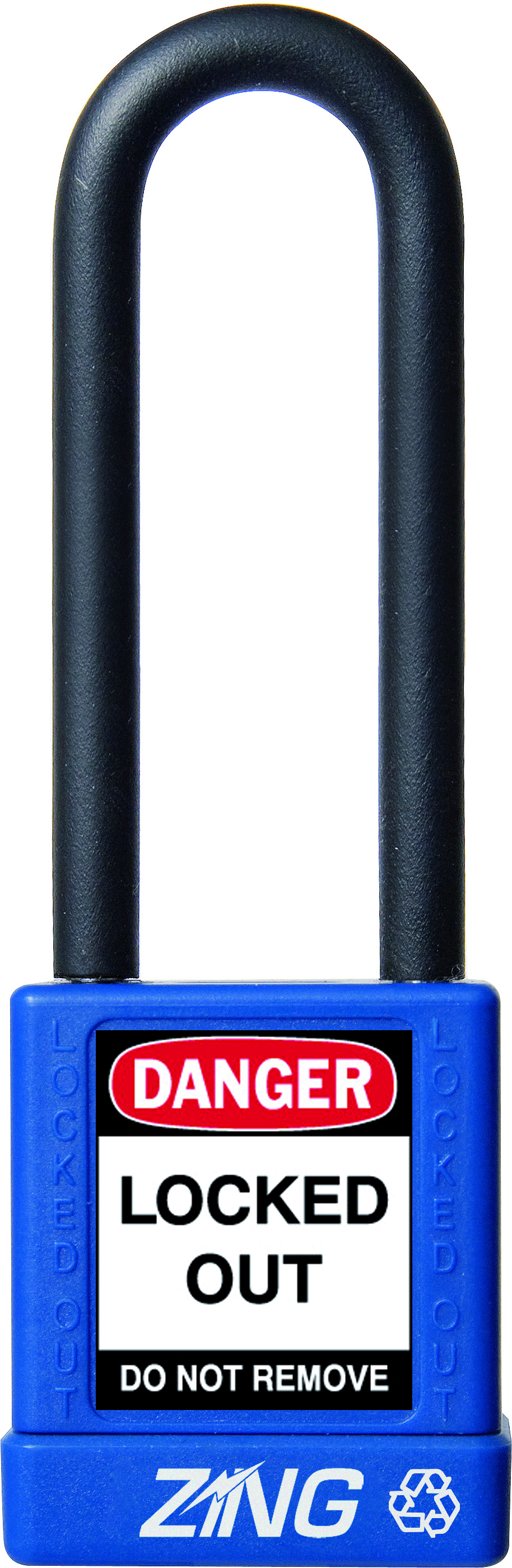 Lockout Padlock, 3" Shackle, BLue, Keyed Different