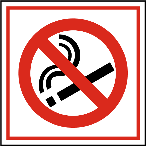 No Smoking Symbol Label