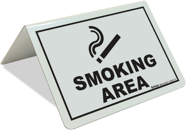 Smoking Area Tent Sign