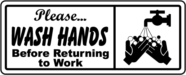 Please Wash Hands Label