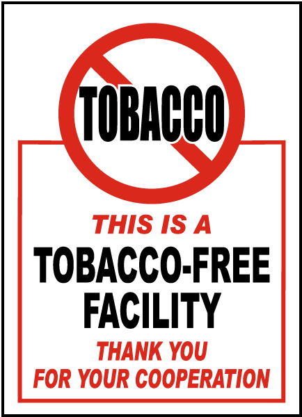 This Is A Tobacco Free Facility Label