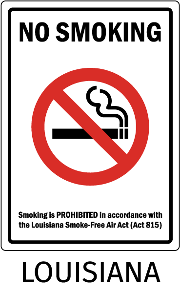 Louisiana No Smoking Sign
