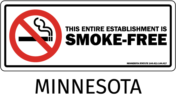 Minnesota No Smoking Label