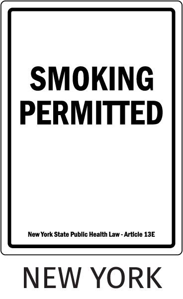 New York Smoking Permitted Sign