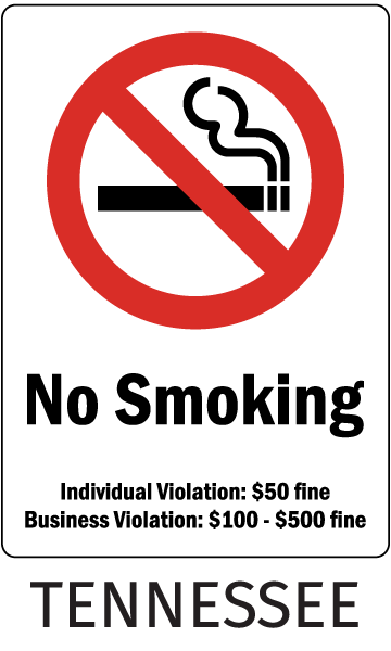 Tennessee No Smoking Sign